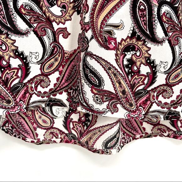 Foxcroft Felicity Whimsical Paisley Blouse Size 10 - Picture 10 of 16